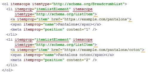 Google balises Microdonnées