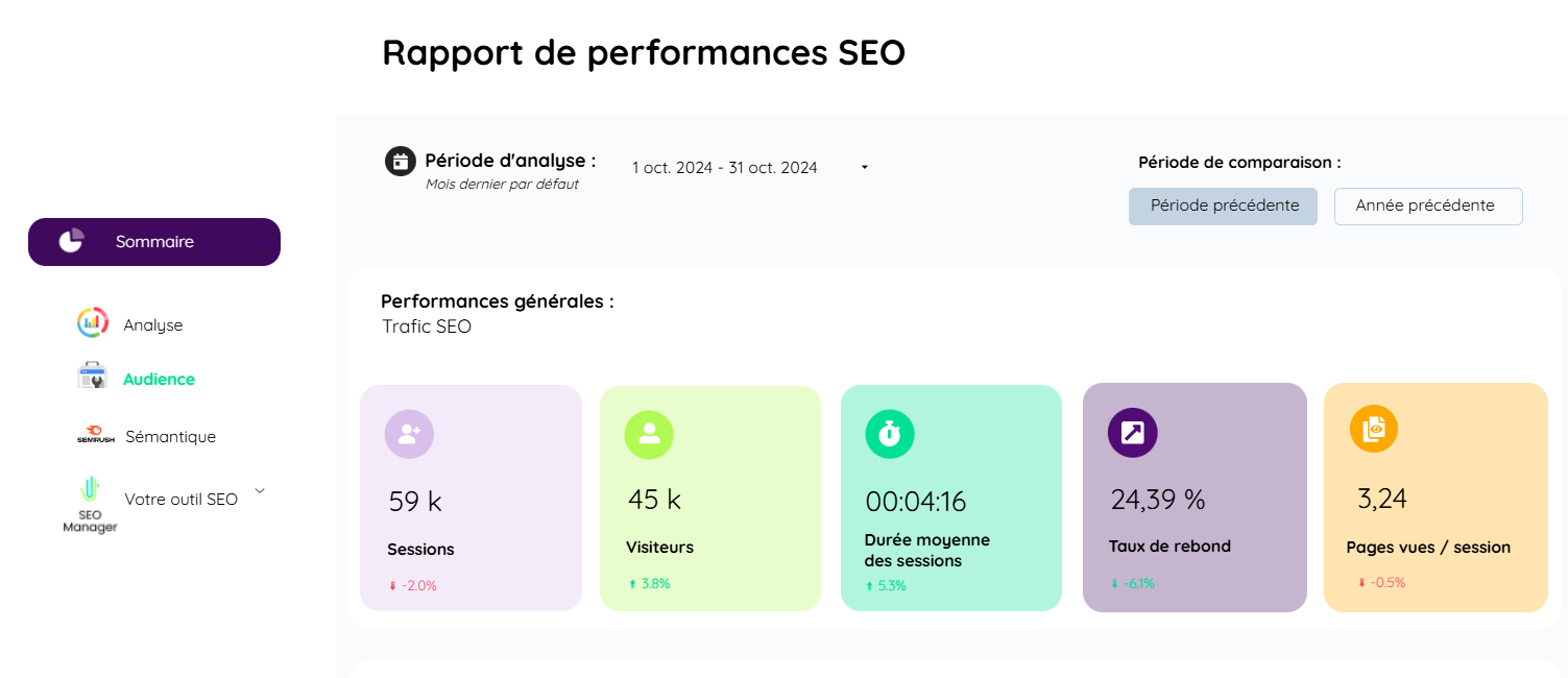 Modèle rapport SEO