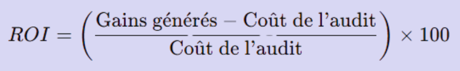 Calcul ROI audit site e-commerce
